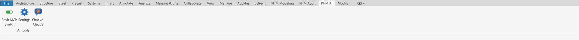Ribbon tab PHM AI