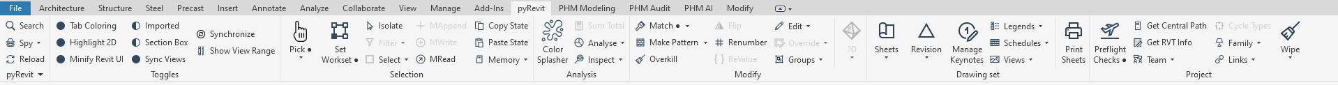 Ribbon tab pyRevit